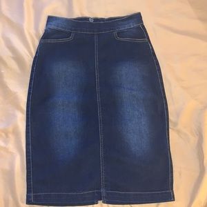 Jean Pencil Skirt